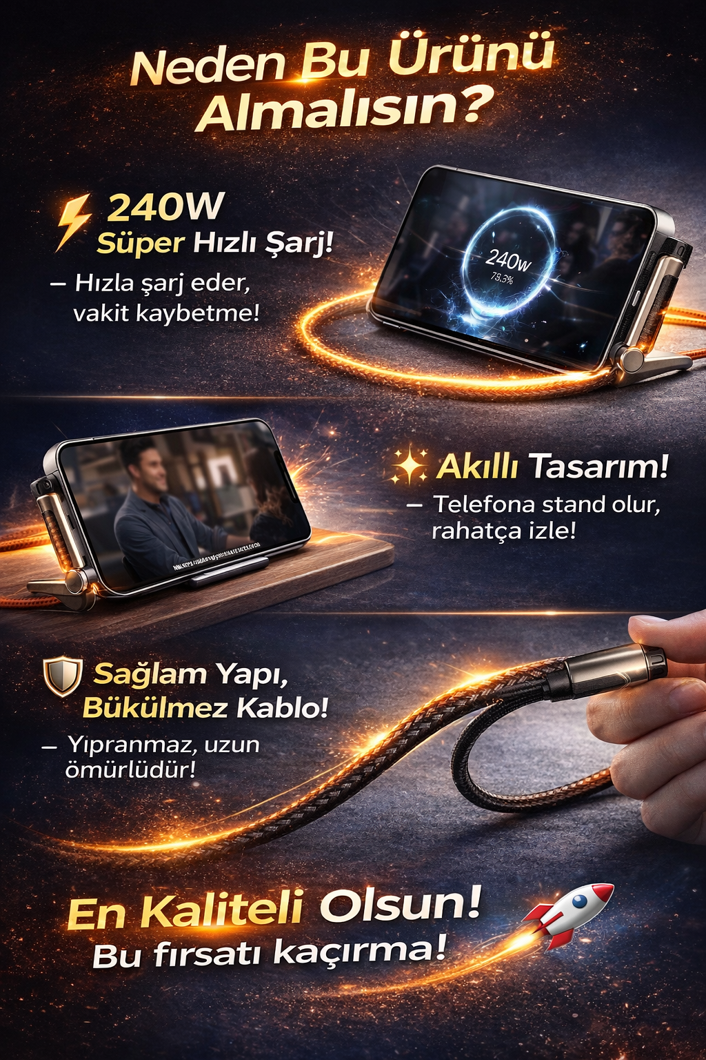 Hızlı Şarj Telefon Standı — 5